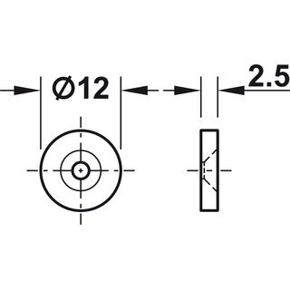 Hfele Magnetverschluss Schnpper zum Einleimen fr 8mm Bohrung Haftkraft 2kg schwarz