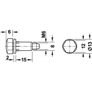 Hfele M8 Verstellschraube Stellschraube Stellfu Mbelfu mit Muffe