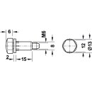 Häfele Verstellschraube M8 mit Muffe 52 mm, weiß, Tragkraft 300 kg