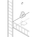 Häfele Fachbodenträger Bodenhalter Kunststoff transparent für Holzböden mit 16mm Fachbodendicke