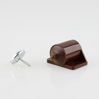 Hfele Schnappverschluss Schnpper braun mit Magnet zum Schrauben Haftkraft 3kg