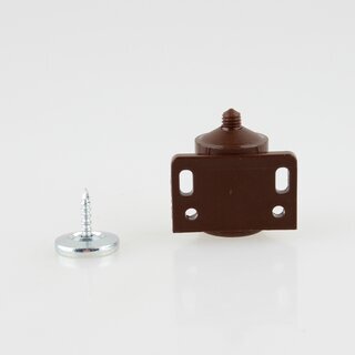 Hfele Schnappverschluss Schnpper braun mit Magnet zum Schrauben Haftkraft 3kg
