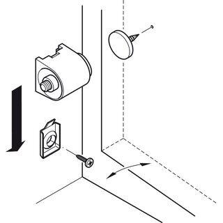 Hfele Schnappverschluss Schnpper braun mit Magnet zum Schrauben Haftkraft 3kg