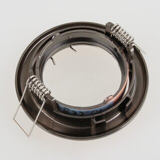 LEDmaxx Decken Einbaurahmen A68mm Kupfer gebrstet rund schwenkbar fr GU5.3/GU10 Leuchtmittel