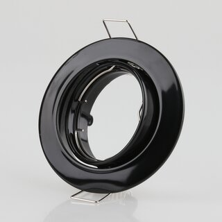 LEDmaxx Decken Einbaurahmen A68mm schwarz rund schwenkbar fr GU5.3/GU10 Leuchtmittel