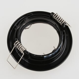 LEDmaxx Decken Einbaurahmen A68mm schwarz rund schwenkbar fr GU5.3/GU10 Leuchtmittel