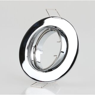 LEDmaxx Decken Einbaurahmen A68mm chrom rund schwenkbar fr GU5.3/GU10 Leuchtmittel