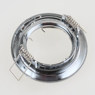 LEDmaxx Decken Einbaurahmen A68mm chrom rund schwenkbar fr GU5.3/GU10 Leuchtmittel