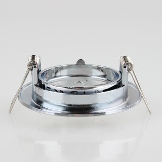 LEDmaxx Decken Einbaurahmen A68mm chrom rund schwenkbar fr GU5.3/GU10 Leuchtmittel