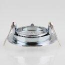 LEDmaxx Decken Einbaurahmen A68mm chrom rund schwenkbar für GU5.3/GU10 Leuchtmittel
