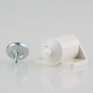 Hfele Schnappverschluss Schnpper wei mit Magnet zum Schrauben Haftkraft 3kg