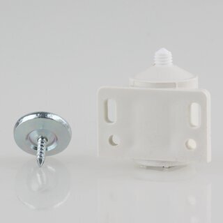 Hfele Schnappverschluss Schnpper wei mit Magnet zum Schrauben Haftkraft 3kg