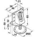 Häfele M12 Sockelhöhenversteller Regulierfuß Stellschraube Stellfuß Möbelfuß 65mm mit Auflagewinkel zum Schrauben