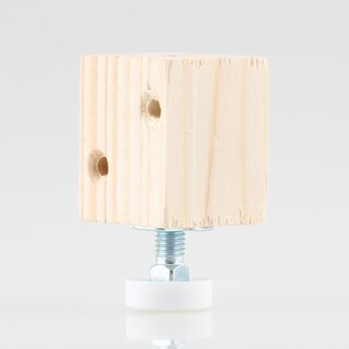 Hfele M8 Verstellschraube Regulierschraube Stellschraube Stellfu Mbelfu mit Holzklotz 55x35mm