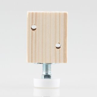 Hfele M8 Verstellschraube Regulierschraube Stellschraube Stellfu Mbelfu mit Holzklotz 55x35mm