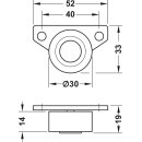 Häfele Bettkastenrolle Möbelrolle seitlich zum Schrauben 30mm weiß