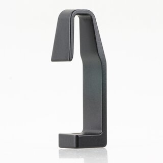 Hfele Mittel-Deckentrger Halterung in schwarz 67x16x19mm fr Schrankrohre Schrankstangen Kleiderstangen