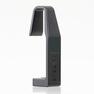 Hfele Mittel-Deckentrger Halterung in schwarz 67x16x19mm fr Schrankrohre Schrankstangen Kleiderstangen