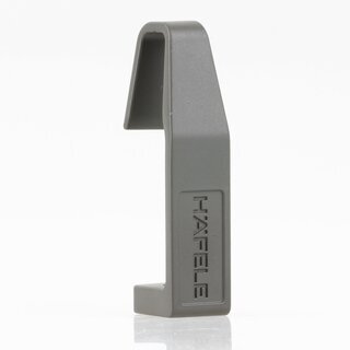 Hfele Mittel-Deckentrger Halterung in grau 67x16x19mm fr Schrankrohre Schrankstangen Kleiderstangen