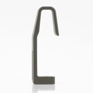 Hfele Mittel-Deckentrger Halterung in grau 67x16x19mm fr Schrankrohre Schrankstangen Kleiderstangen