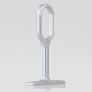 Hfele Mittel-Deckentrger Halterung aluminiumfarben oval 30x15mm fr Schrankrohre Schrankstangen Kleiderstangen