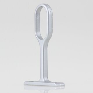 Hfele Mittel-Deckentrger Halterung aluminiumfarben oval 30x15mm fr Schrankrohre Schrankstangen Kleiderstangen