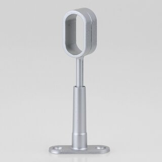 Hfele Mittel-Deckentrger Halterung hhenverstellbar aluminiumfarben oval 30x15mm fr Schrankrohre Schrankstangen Kleiderstangen