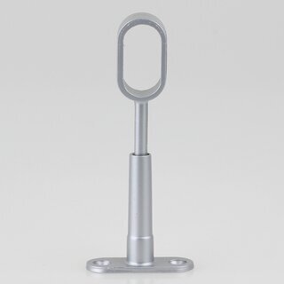 Hfele Mittel-Deckentrger Halterung hhenverstellbar aluminiumfarben oval 30x15mm fr Schrankrohre Schrankstangen Kleiderstangen