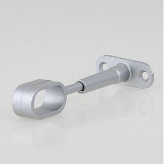 Hfele Mittel-Deckentrger Halterung hhenverstellbar aluminiumfarben oval 30x15mm fr Schrankrohre Schrankstangen Kleiderstangen
