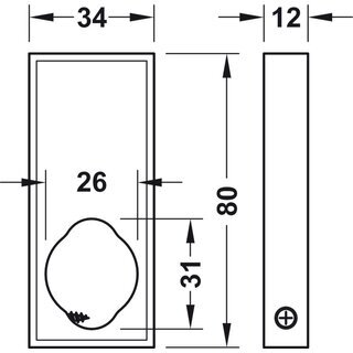Hfele Kombi Mittel-Deckentrger Halterung verchromt oval 25mm fr Schrankrohre Schrankstangen Kleiderstangen