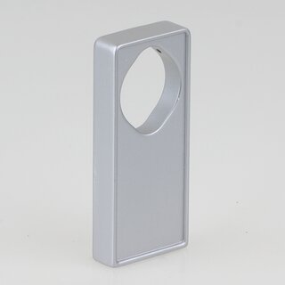 Hfele Kombi Mittel-Deckentrger Halterung aluminiumfarben oval 25mm fr Schrankrohre Schrankstangen Kleiderstangen
