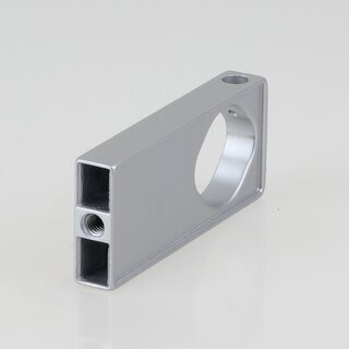 Hfele Kombi Mittel-Deckentrger Halterung aluminiumfarben oval 25mm fr Schrankrohre Schrankstangen Kleiderstangen