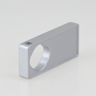 Hfele Kombi Mittel-Deckentrger Halterung aluminiumfarben oval 25mm fr Schrankrohre Schrankstangen Kleiderstangen