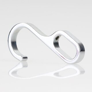 Hfele Einhngehaken Halterung verchromt 30x15mm oval fr Schrankrohre Schrankstangen Kleiderstangen