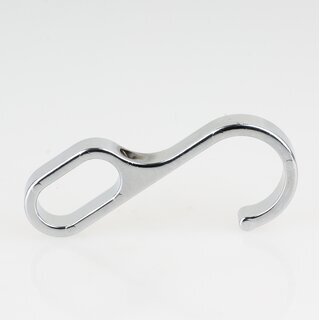 Hfele Einhngehaken Halterung verchromt 30x15mm oval fr Schrankrohre Schrankstangen Kleiderstangen