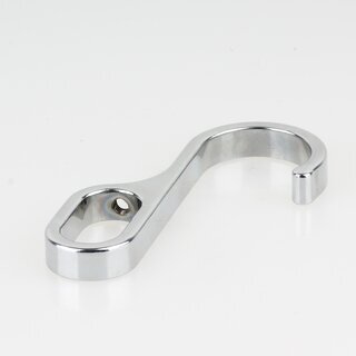 Hfele Einhngehaken Halterung verchromt 30x15mm oval fr Schrankrohre Schrankstangen Kleiderstangen