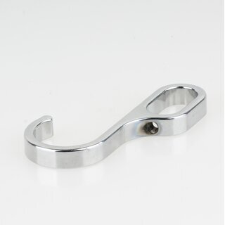 Hfele Einhngehaken Halterung verchromt 30x15mm oval fr Schrankrohre Schrankstangen Kleiderstangen