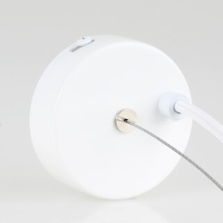Lampen-Baldachin 80x25mm Metall wei mit Stahlseil und Zugentlaster