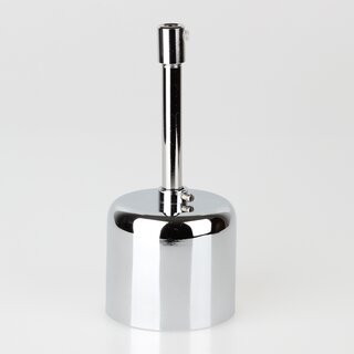 Lampen-Baldachin 62x63mm Metall verchromt mit Pendelrohr & Zugentlaster