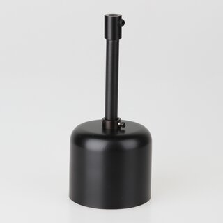 Lampen-Baldachin 62x63mm Metall schwarz mit Pendelrohr & Zugentlaster