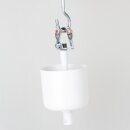 Lampen-Baldachin 62x63mm Metall weiß mit Pendelrohr & Zugentlaster