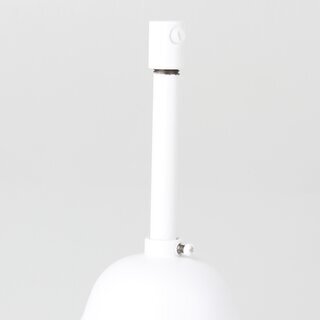 Lampen-Baldachin 90x61mm Metall wei mit Pendelrohr & Zugentlaster
