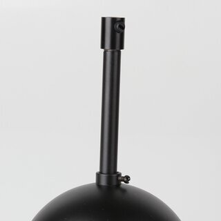Lampen-Baldachin 50x100mm Metall schwarz mit Pendelrohr & Zugentlaster