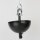 Lampen-Baldachin 50x100mm Metall schwarz mit Pendelrohr & Zugentlaster