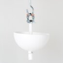 Lampen-Baldachin 50x100mm Metall weiß mit Pendelrohr & Zugentlaster