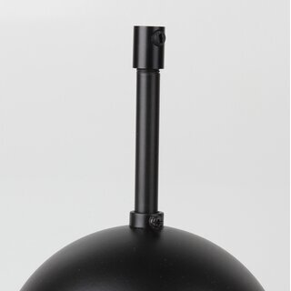 Lampen-Baldachin 120x62mm Metall schwarz mit Pendelrohr & Zugentlaster