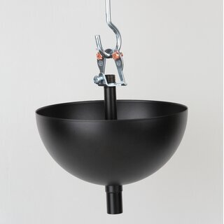 Lampen-Baldachin 120x62mm Metall schwarz mit Pendelrohr & Zugentlaster
