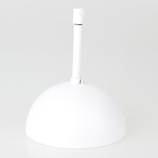 Lampen-Baldachin 120x62mm Metall wei mit Pendelrohr & Zugentlaster