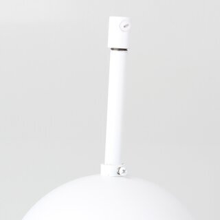 Lampen-Baldachin 120x62mm Metall wei mit Pendelrohr & Zugentlaster