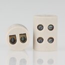 Porzellan L�sterklemme Buchsenklemme rund wei� 2-polig...